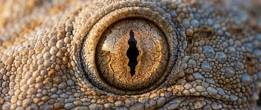Macro Close-Up of Gecko Eye
