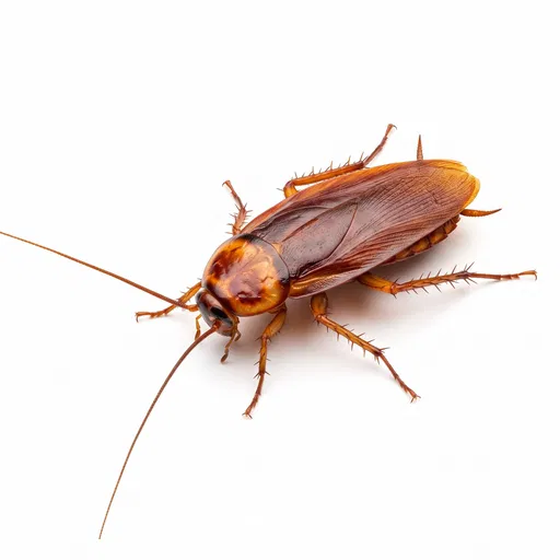 American Cockroach Isolated on White Background