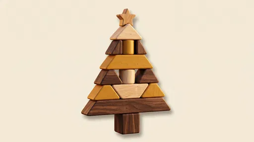 Wooden Block Christmas Tree Clipart