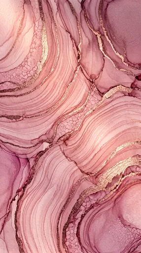 Pink Alcohol Ink and Rose Gold Agate