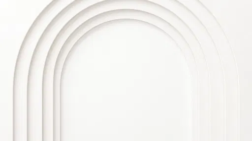 Minimalist White Stepped Arch Background