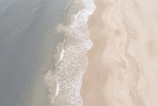 Minimalist Aerial Ocean Shoreline View