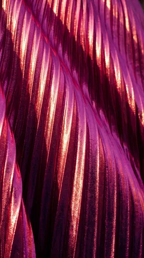 Metallic Hot Pink Pleated Fabric Texture