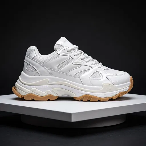 White Chunky Sneaker on Studio Platform