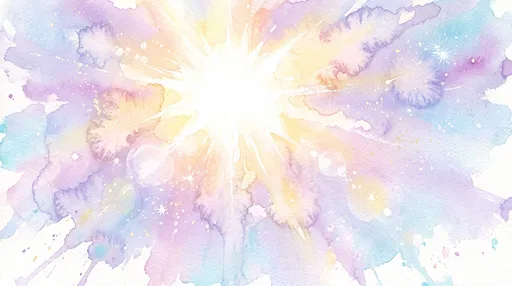 Pastel Watercolor Sunburst Background Texture