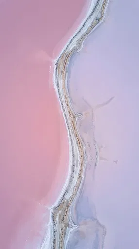 Aerial View of Pastel Salt Flats