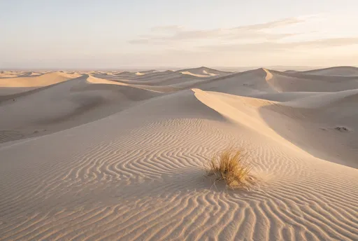 Golden Hour Desert Sand Dunes Landscape