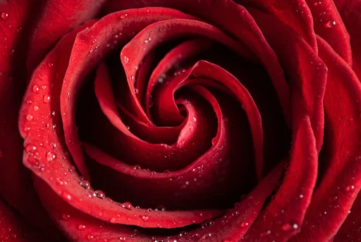 Macro Close-Up of Red Rose