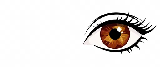 Minimalist Geometric Brown Eye Illustration