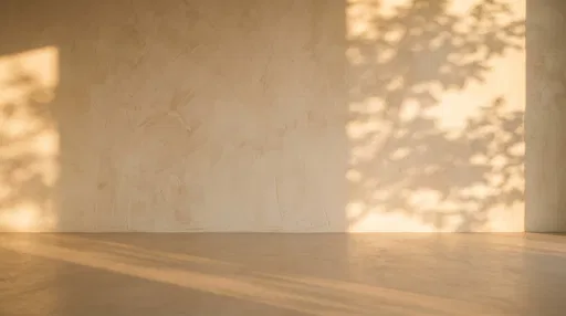 Warm Sunlight On Textured Plaster Wall