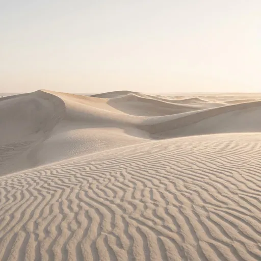 Minimalist Beige Sand Dunes at Golden Hour