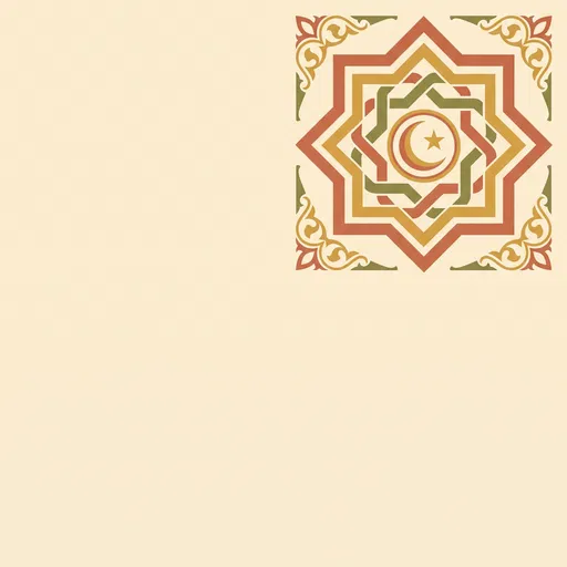 Islamic Octagram Corner Ornament Background