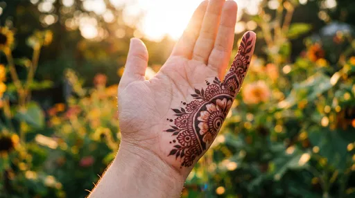 Hand With Half Mandala Henna Design