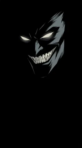 Sinister Face Emerging From Darkness