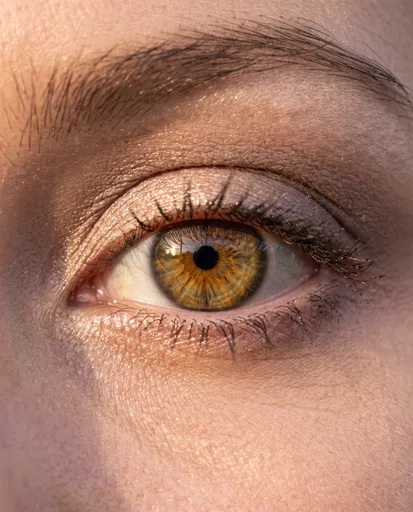 Macro Close-Up of Hazel Eye