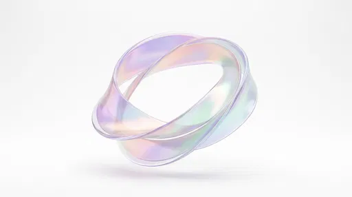 Iridescent Pastel Mobius Ribbon Loop