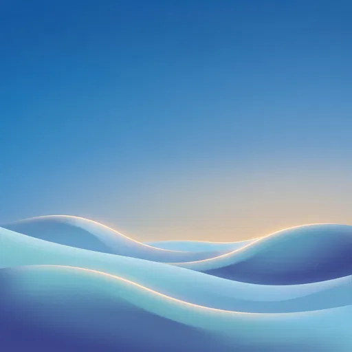 Minimalist Blue Snow Dunes Background