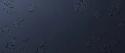 Minimal Dark Slate Embossed Leaves Background