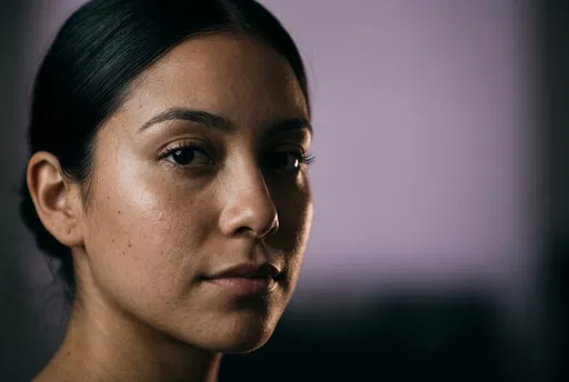 Close-Up Portrait of Young Latina Woman