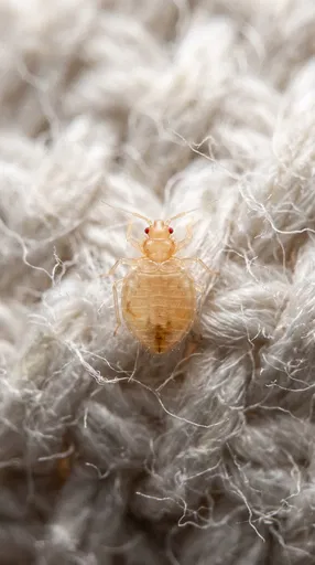 Macro of Translucent Bed Bug Nymph