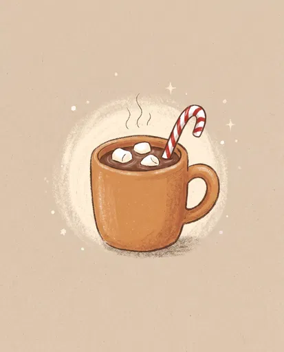 Cozy Hot Cocoa Mug Illustration