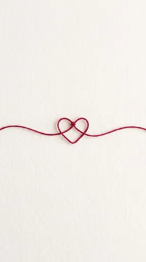 Red Thread Heart Knot Background