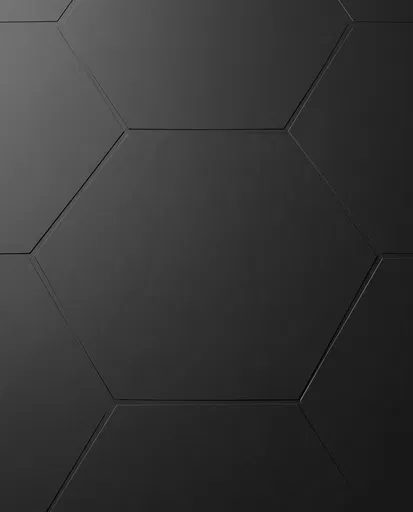 Matte Dark Grey Hexagon Grid Background
