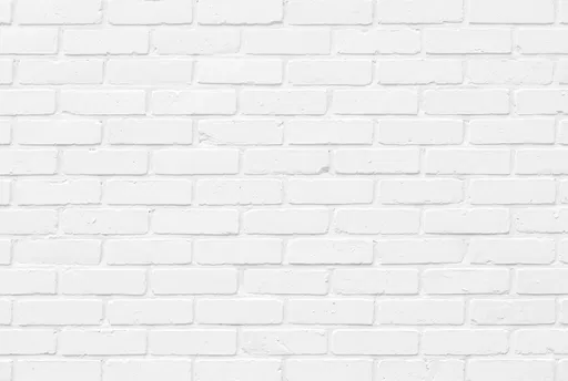 Minimalist Pure White Painted Brick Wall