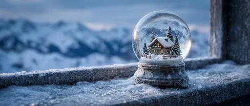 Snow Globe with Miniature Alpine Chalet