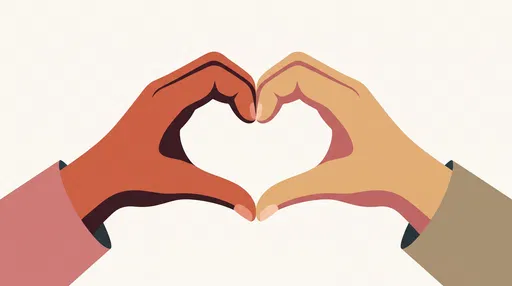Diverse Hands Forming Heart Gesture Illustration