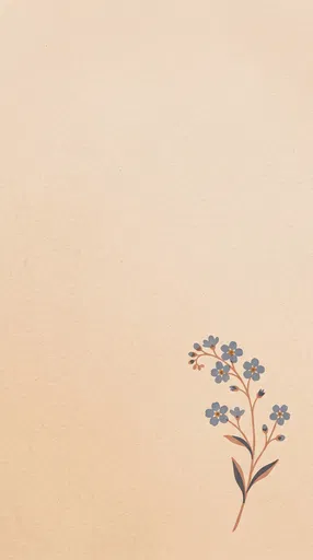 Minimalist Forget-Me-Not Floral Paper Background
