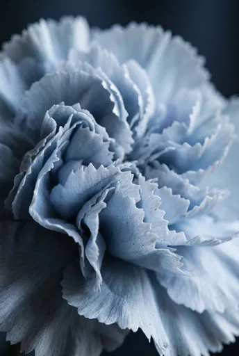Macro Pale Blue Carnation Petals