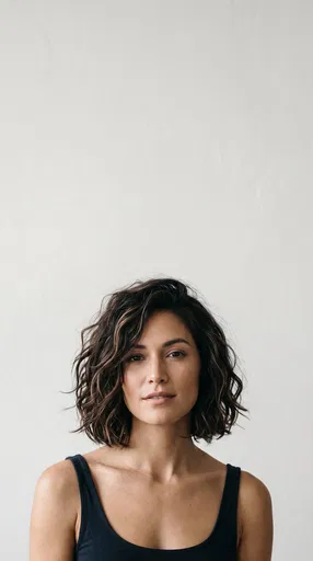 Woman With Wavy Bob Portrait