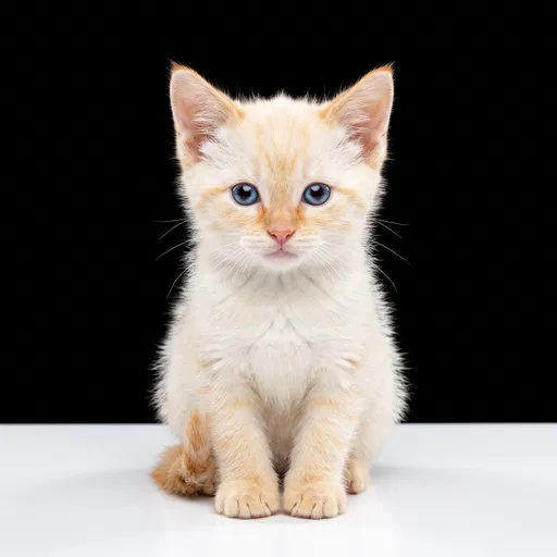 Flame Point Siamese Kitten Studio Portrait