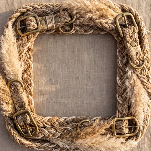 Braided Hemp Leash and Pampas Frame