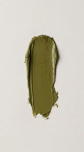 Olive Green Paint Swatch on Paper
