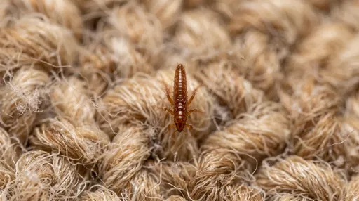 Overhead Macro of Brown Carpet Insect