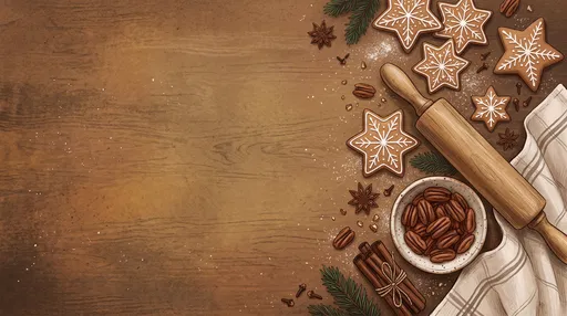 Winter Baking Flat Lay Illustration