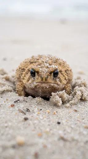 Macro Portrait of Desert Sand Frog