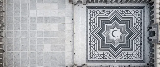 Overhead View of Islamic Star Courtyard