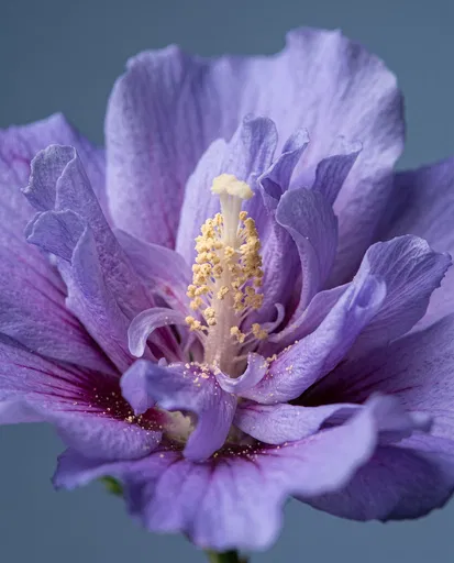 Macro Purple Hibiscus Flower Blossom