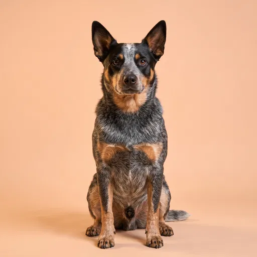 Blue Heeler Dog Studio Portrait