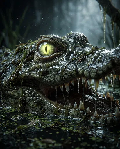 Swamp Monster Reptile Close-Up