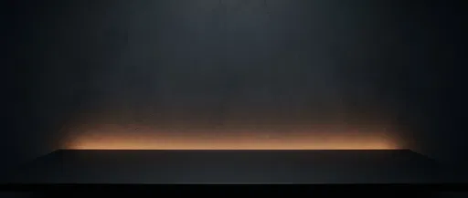 Dark Matte Desk with Warm Backlight