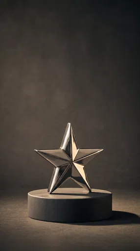 Polished Chrome Star on Matte Pedestal