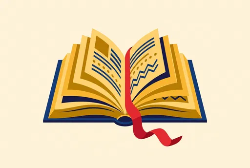 Flat Vector Illustration of Open Book