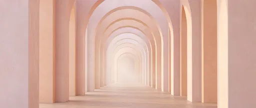 Pastel Pink and Peach Architectural Arches