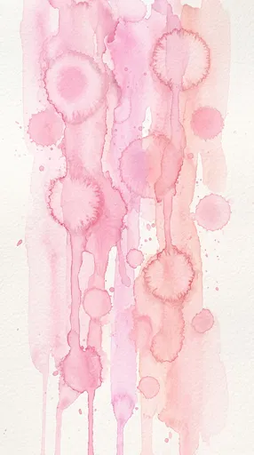 Pastel Pink Watercolor Washes and Blooms