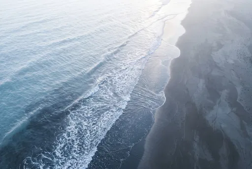 Aerial View of Slate Gray Beach
