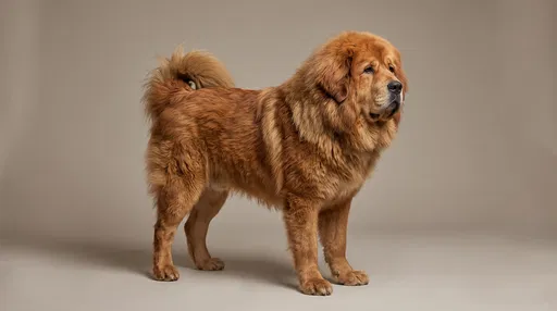 Red Tibetan Mastiff Studio Portrait